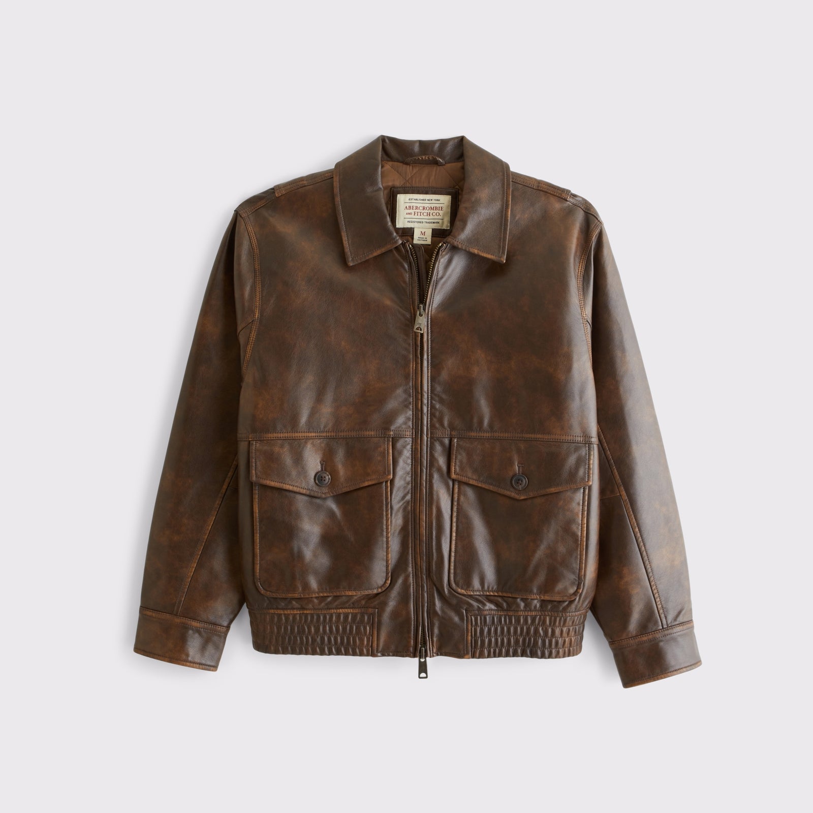 Abercrombie Vegan Leather Bomber Jacket