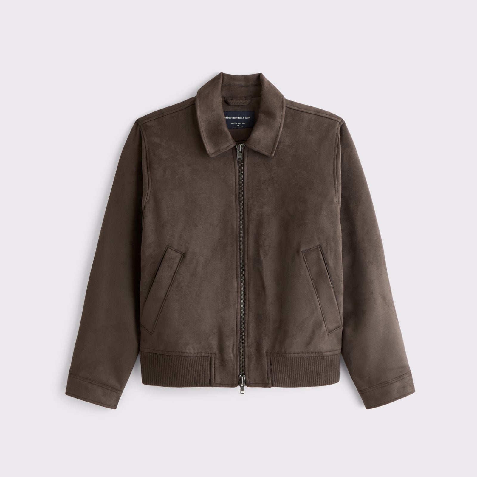 Abercrombie Vegan Suede Bomber Jacket