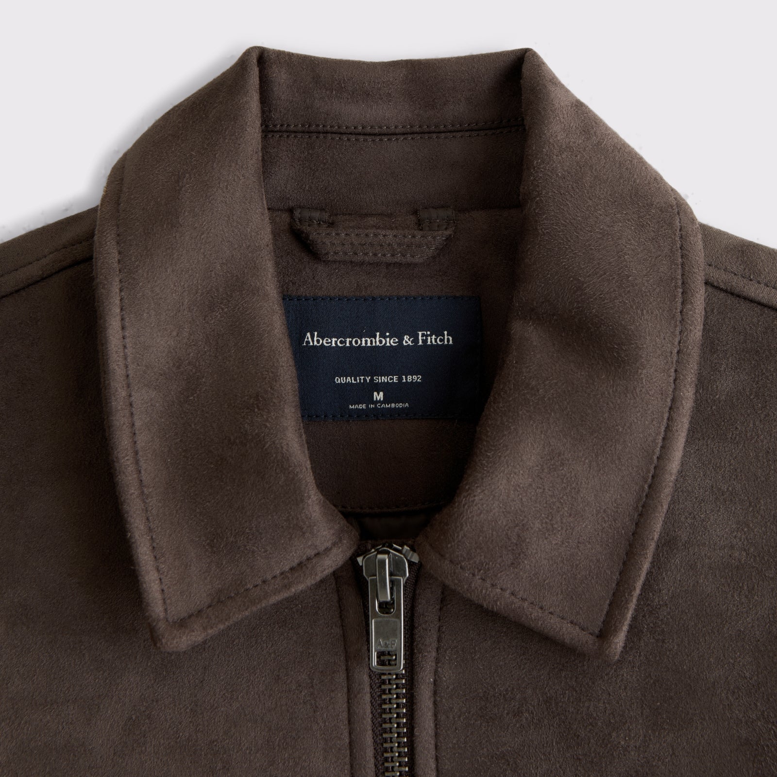 Abercrombie Vegan Suede Bomber Jacket