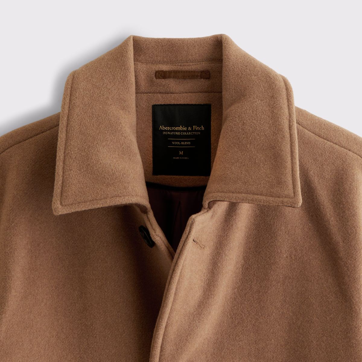 Abercrombie Wool-Blend Long Mac Coat