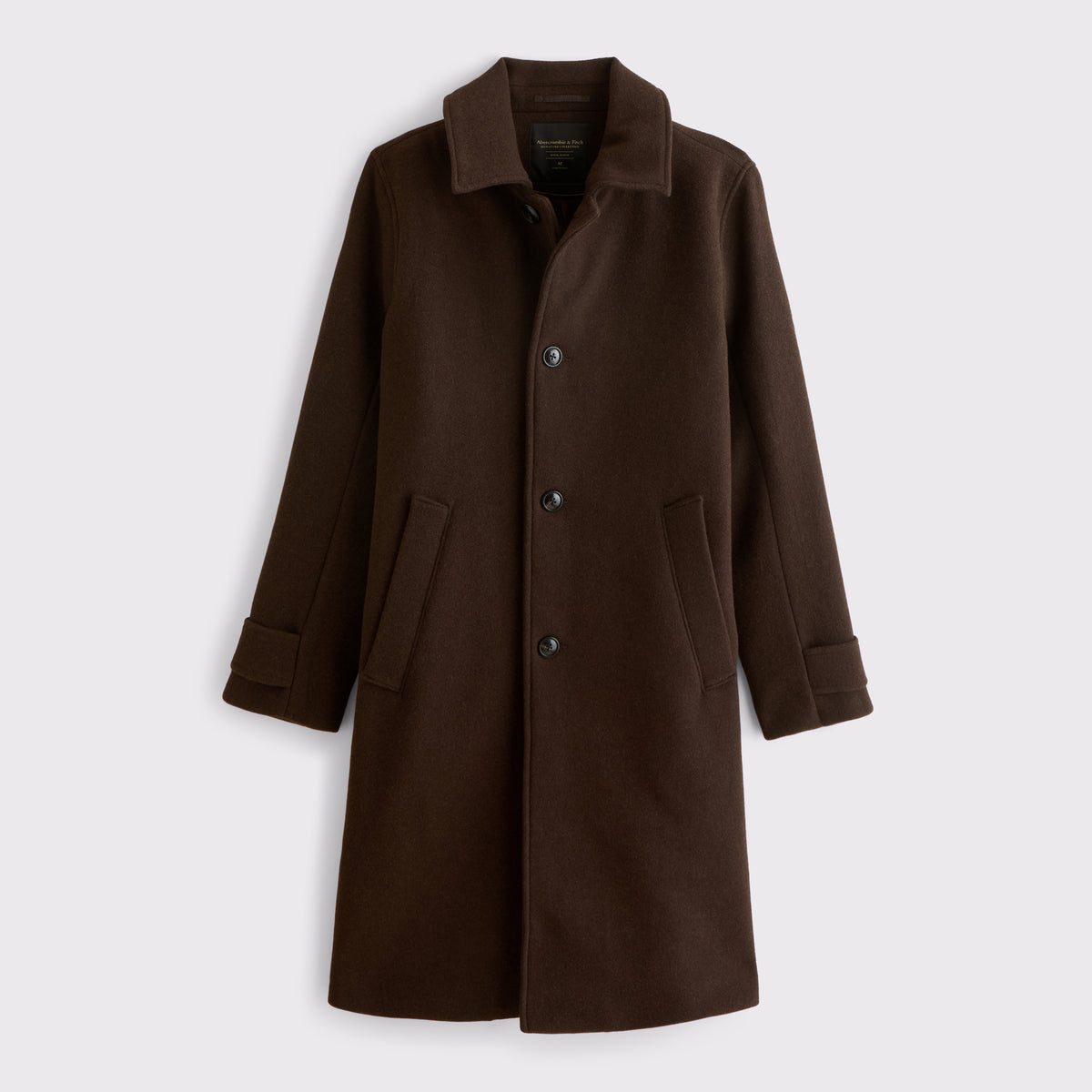 Abercrombie Wool-Blend Long Mac Coat