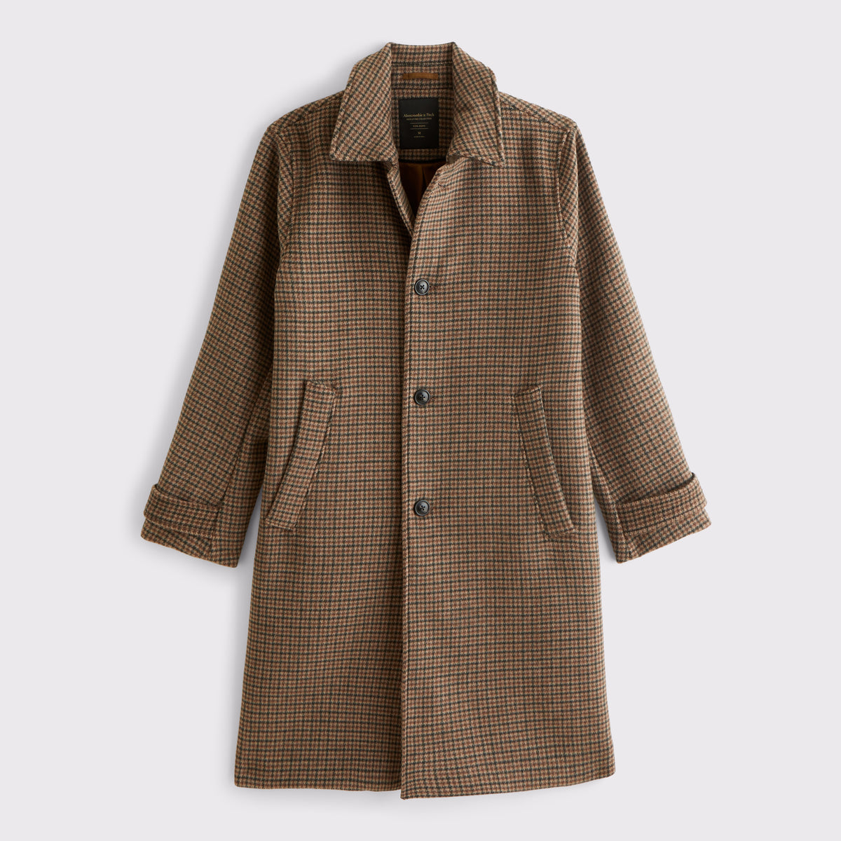 Abercrombie Wool-Blend Long Mac Coat