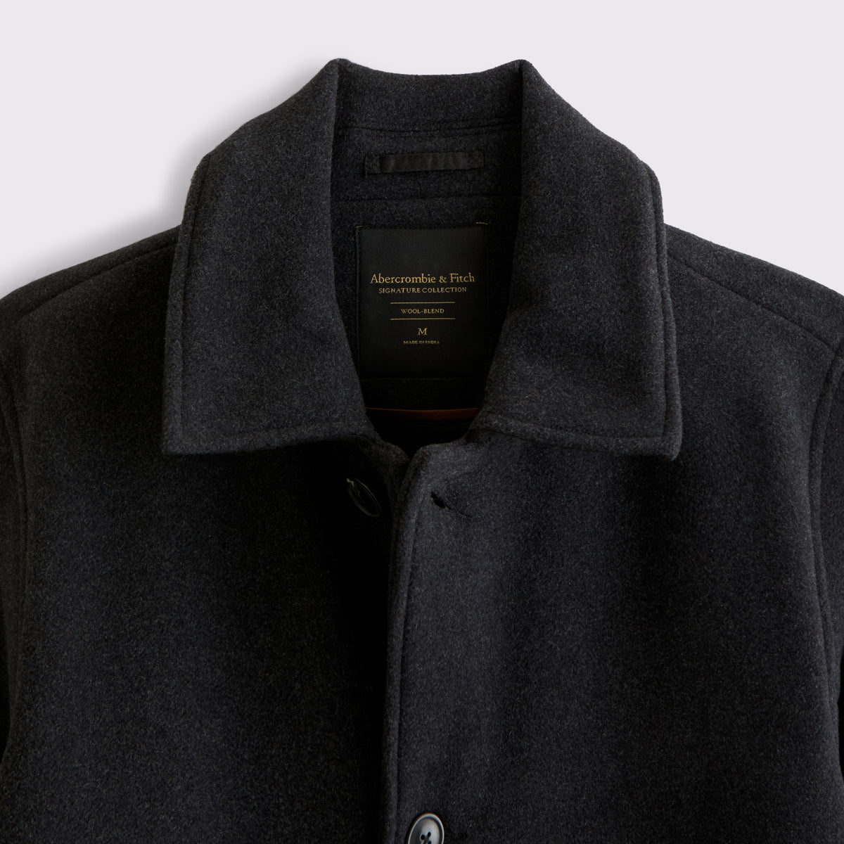 Abercrombie Wool-Blend Long Mac Coat