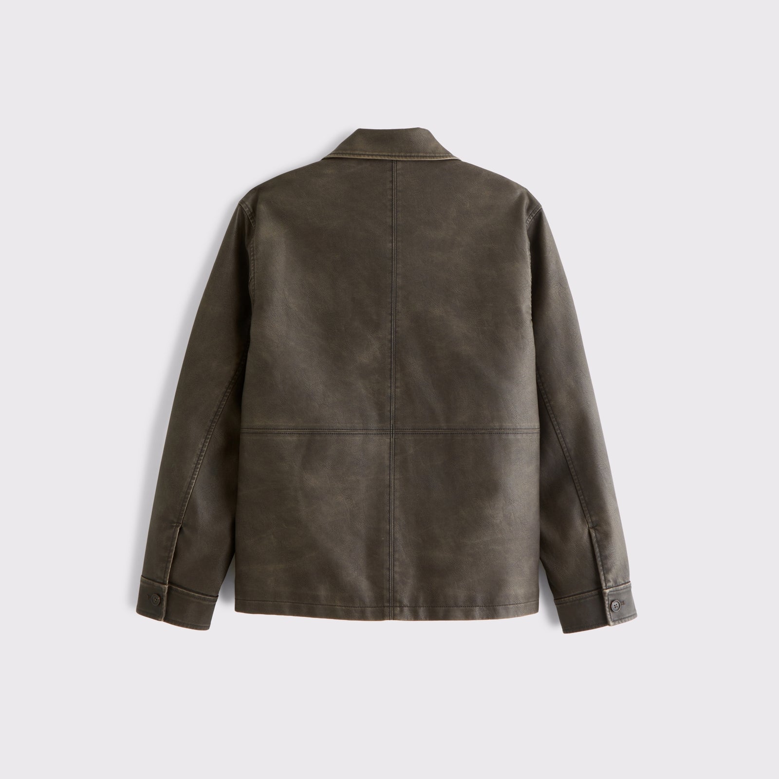 Abercrombie Vegan Leather Trucker Jacket
