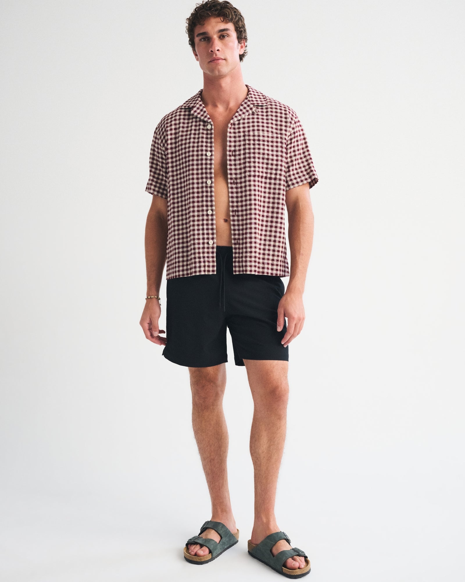 Abercrombie Pull-On Seersucker Swim Trunk