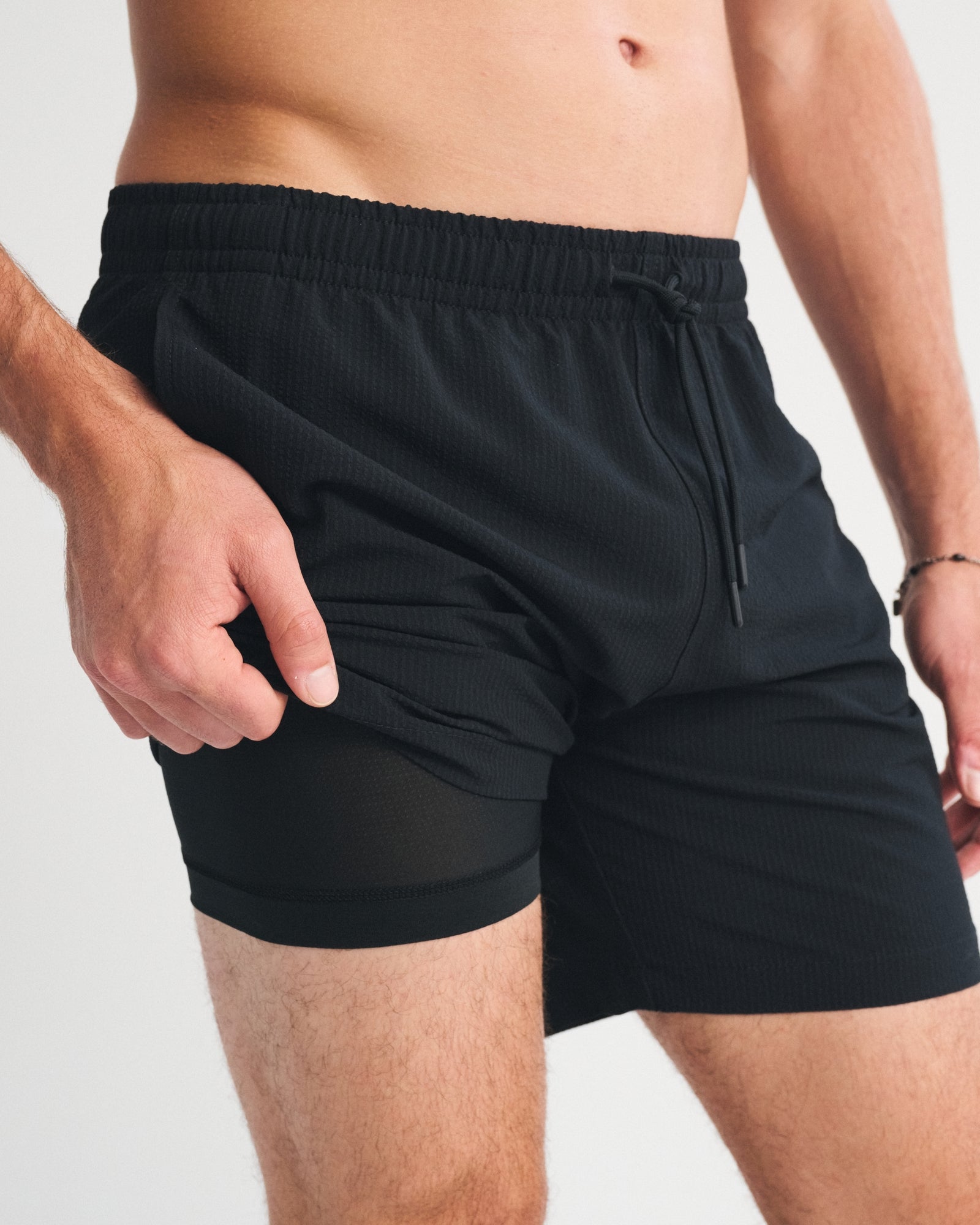 Abercrombie Pull-On Seersucker Swim Trunk