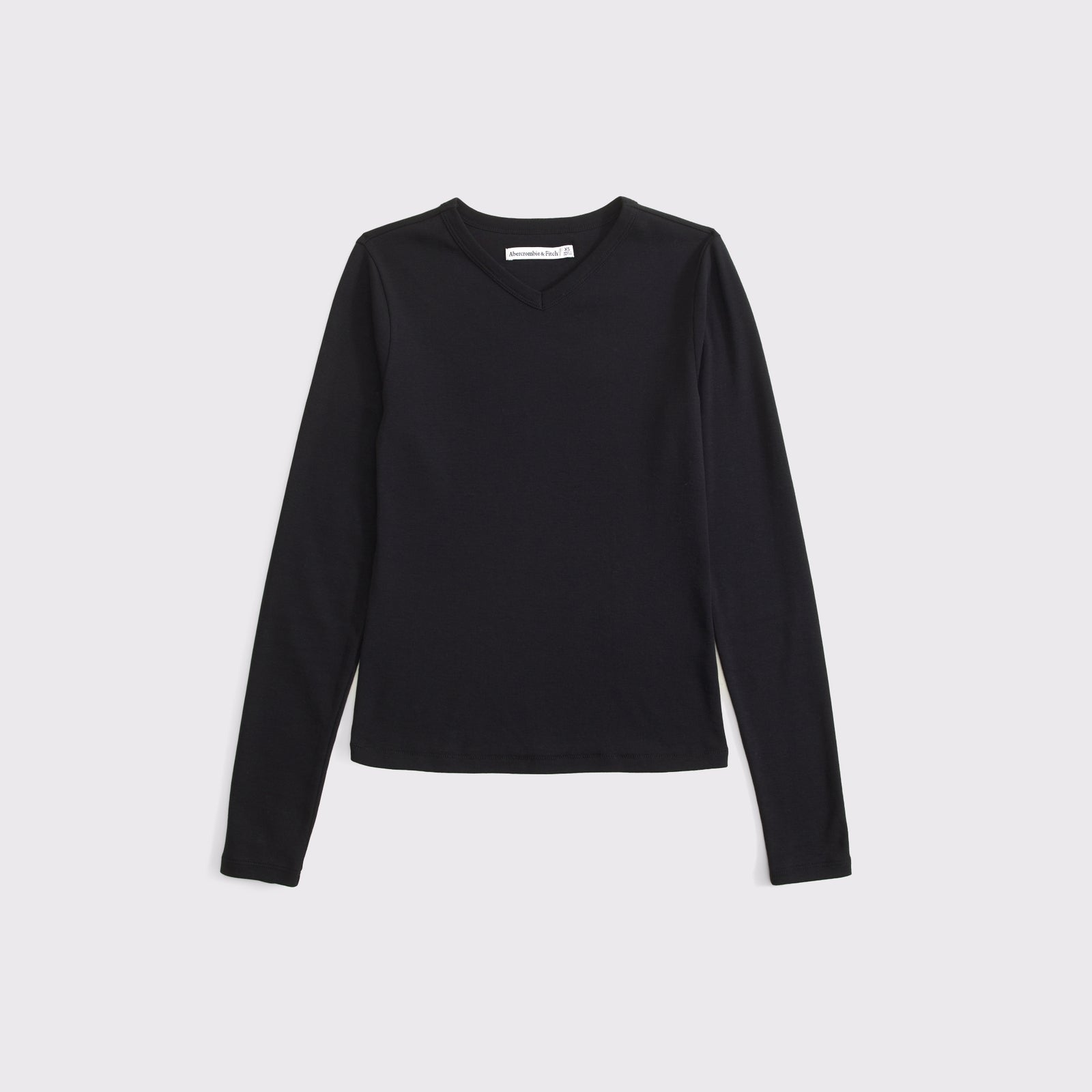 Abercrombie Long-Sleeve Tuckable Jersey V-Neck Baby Tee