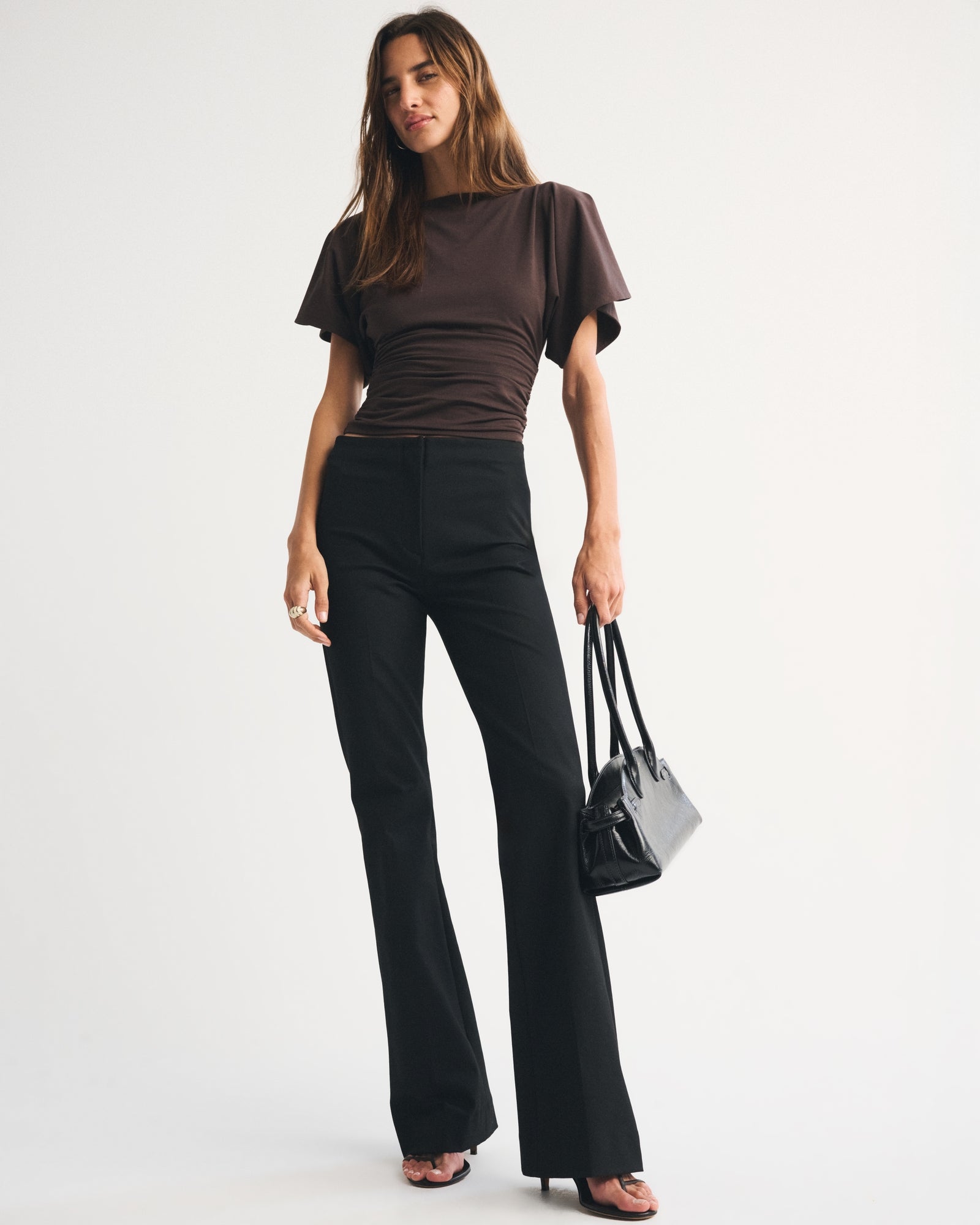 Abercrombie Flutter Sleeve Slash Top
