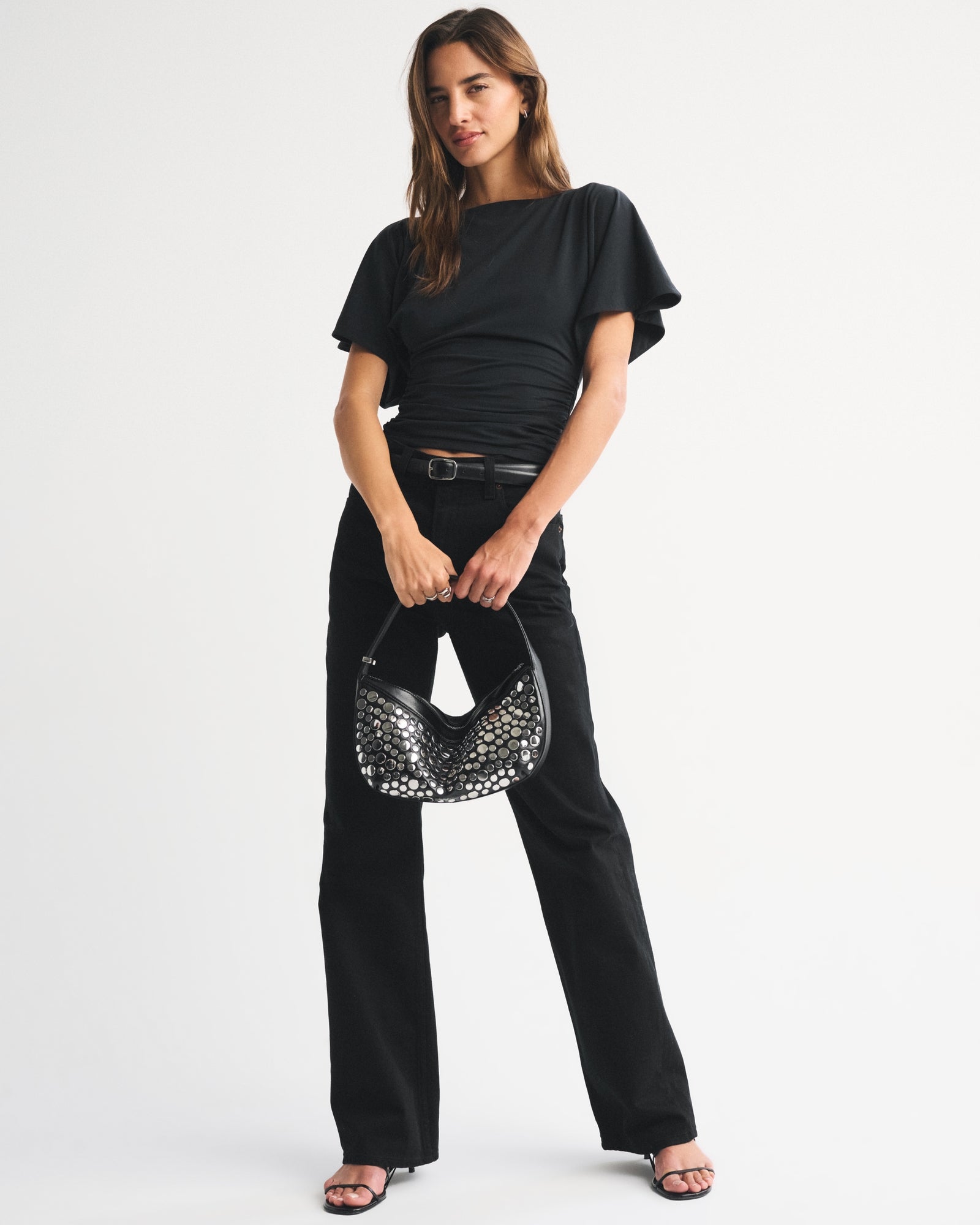 Abercrombie Flutter Sleeve Slash Top