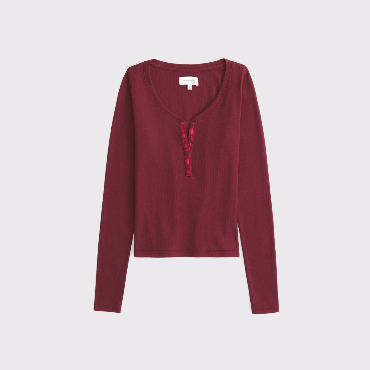 Abercrombie Long-Sleeve Rib Henley