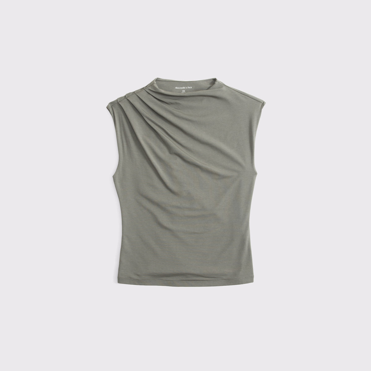 Abercrombie Pleated Mock Neck Top