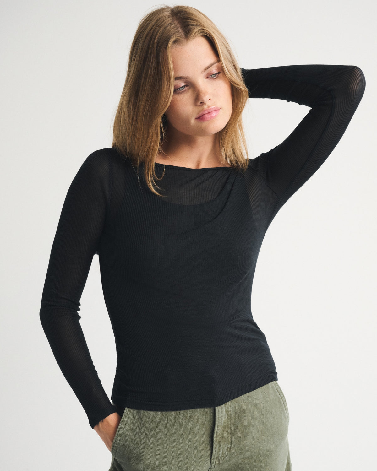 Abercrombie Long-Sleeve Rib Top and Tank Set