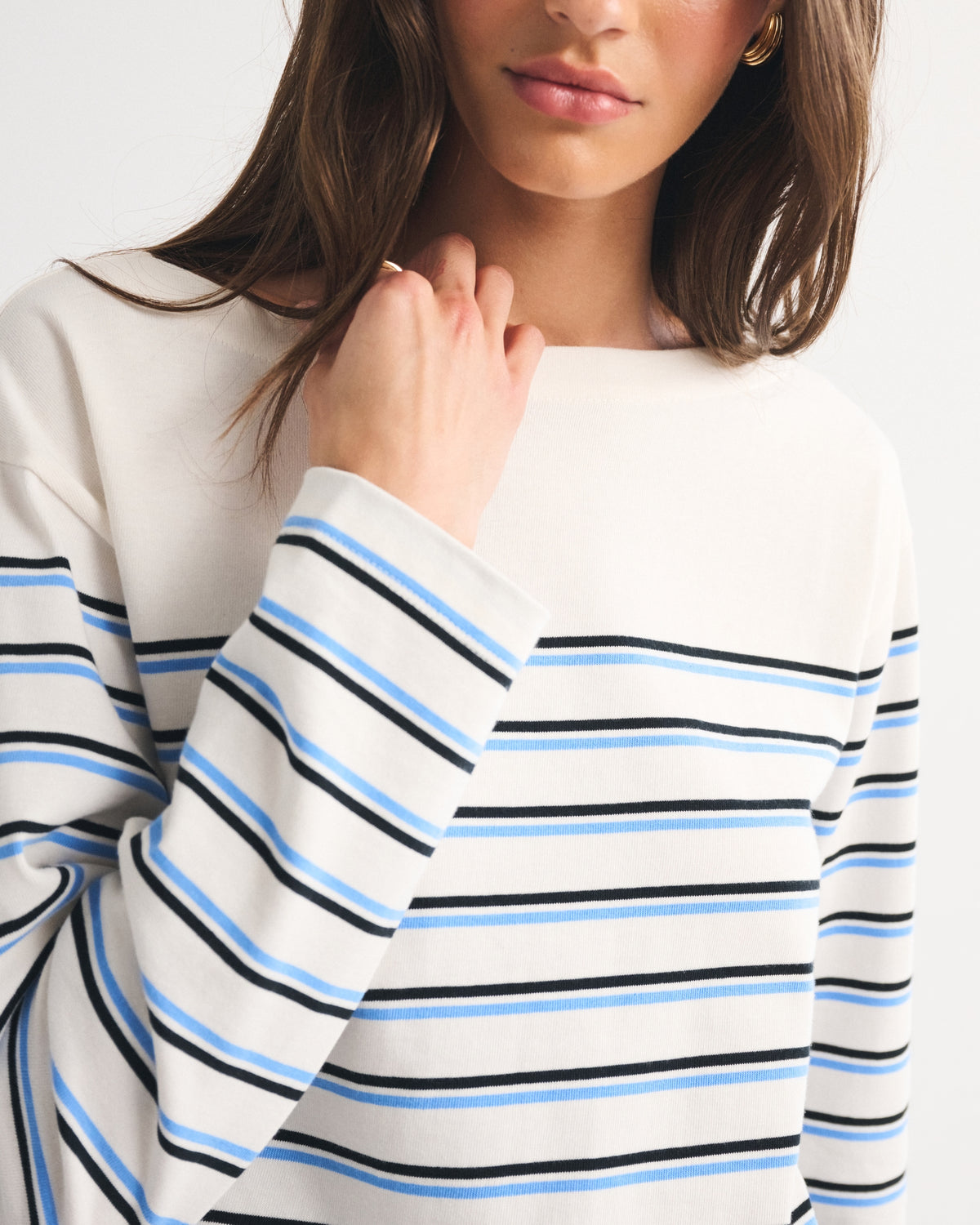 Abercrombie Long-Sleeve Mariner Boat Neck Tee