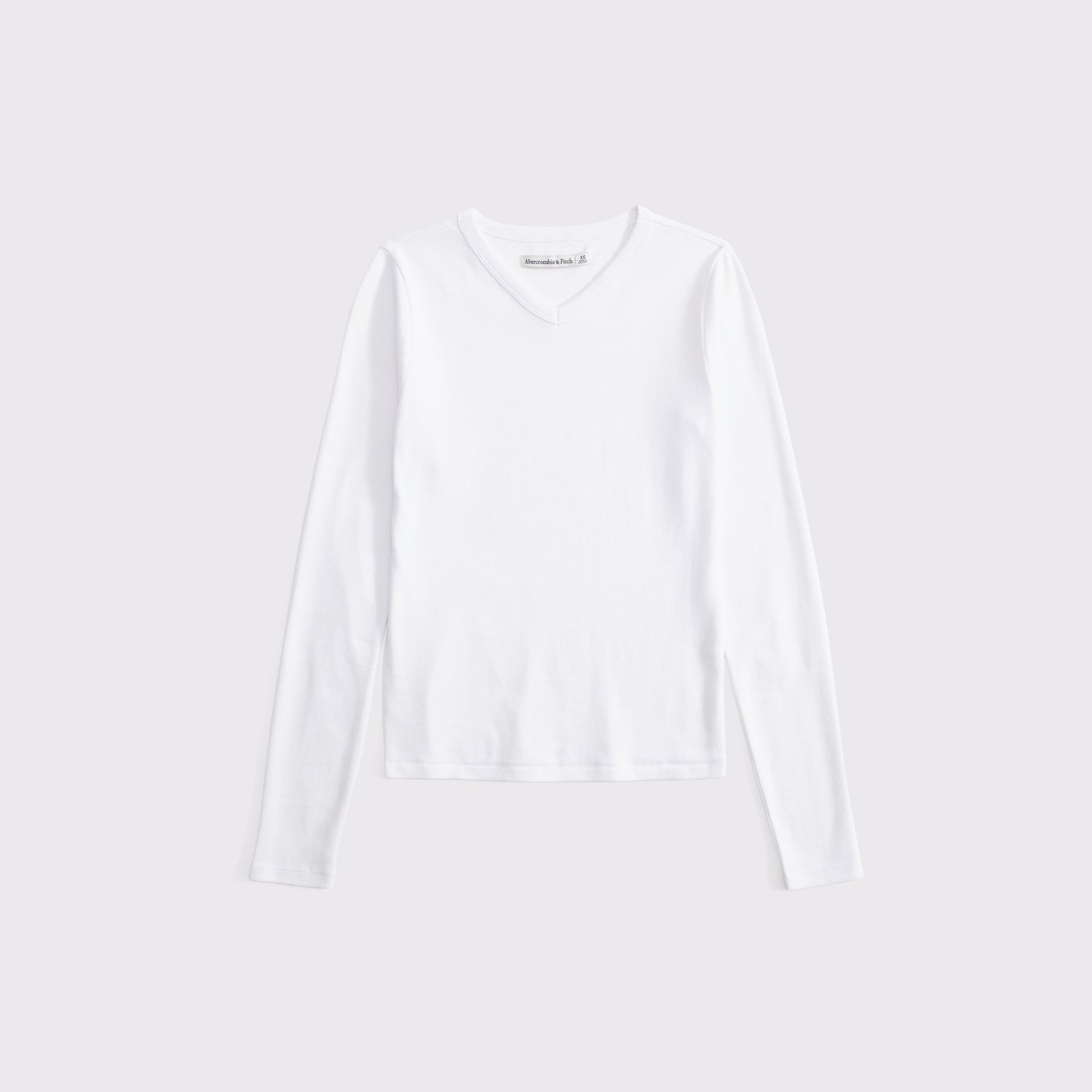 Abercrombie Long-Sleeve Tuckable Jersey V-Neck Baby Tee