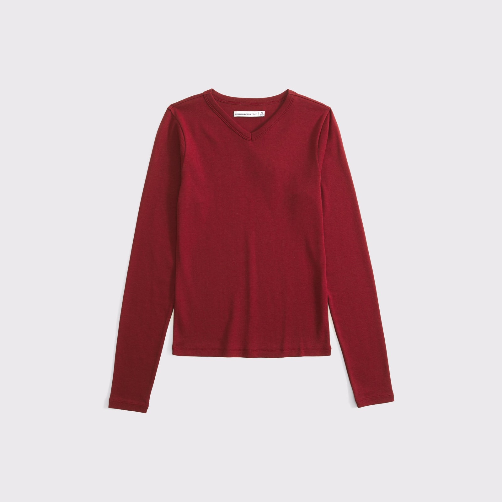 Abercrombie Long-Sleeve Tuckable Jersey V-Neck Baby Tee