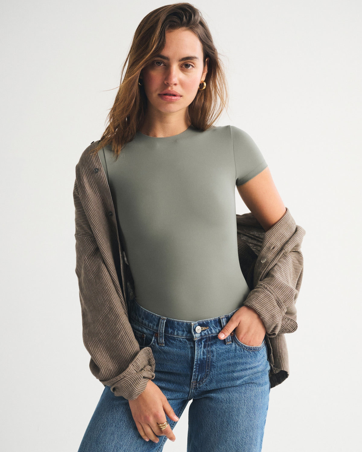 Abercrombie Seamless Fabric Tee Bodysuit