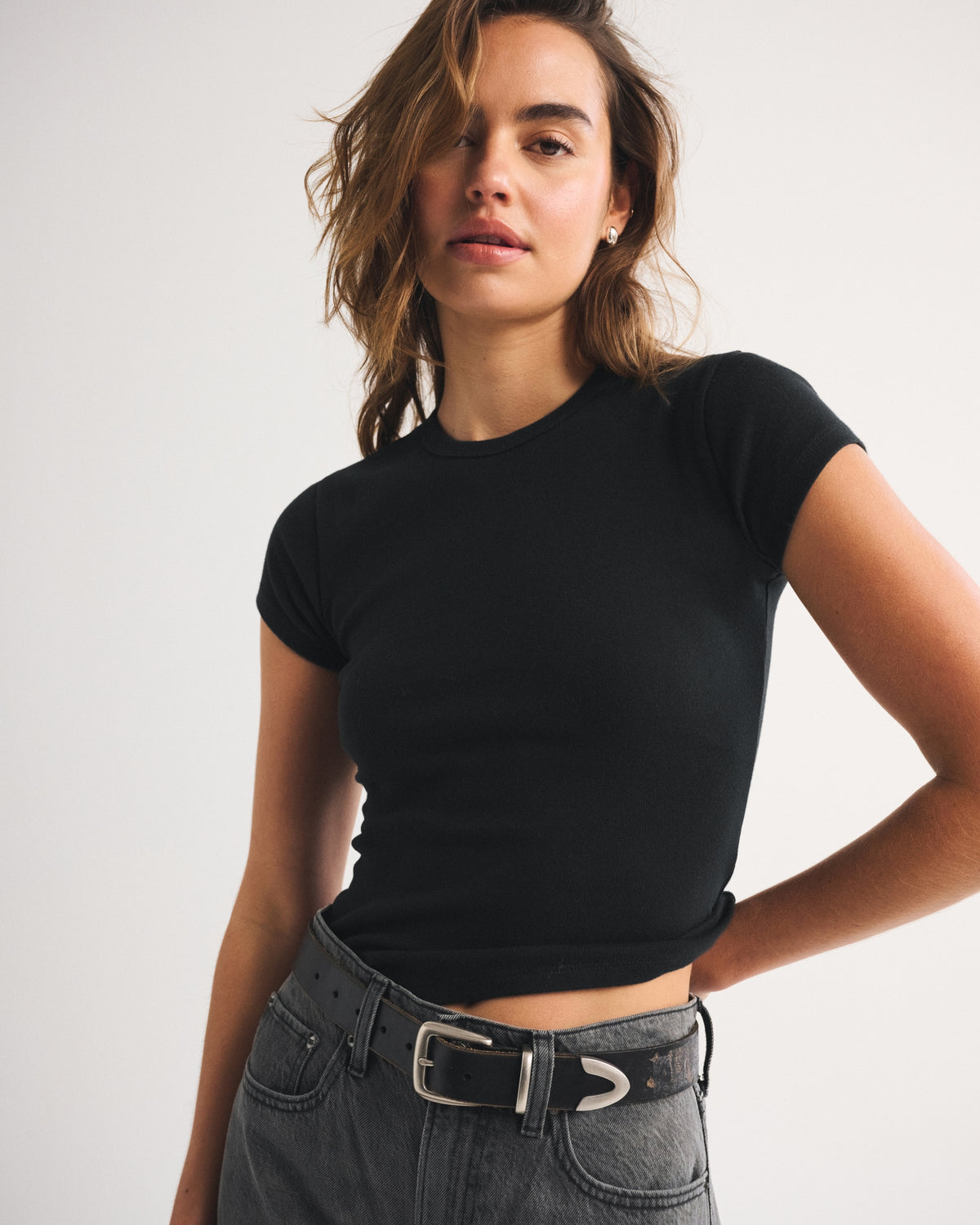 Abercrombie Tuckable Vintage Jersey Baby Tee
