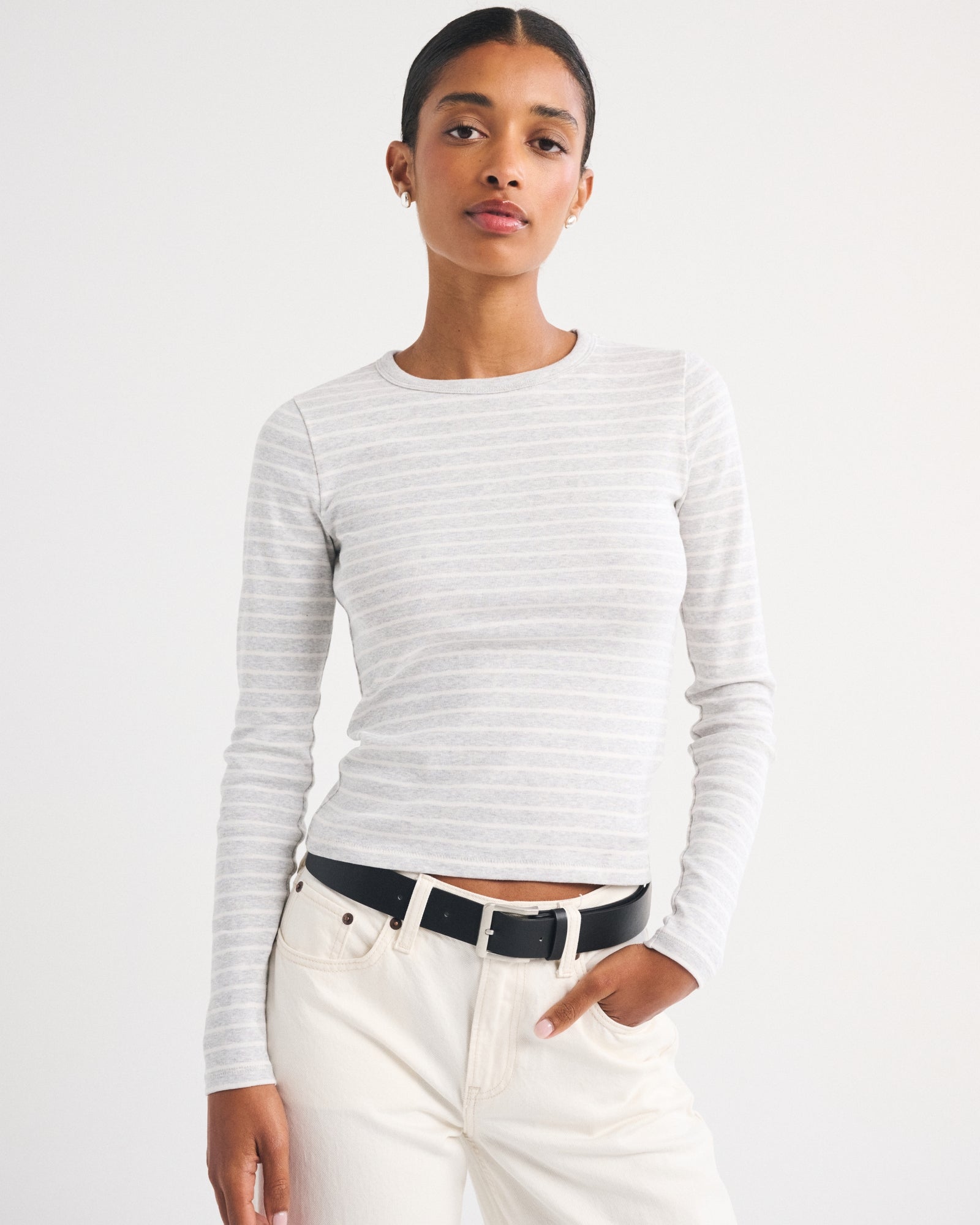 Abercrombie Long-Sleeve Tuckable Jersey Baby Tee