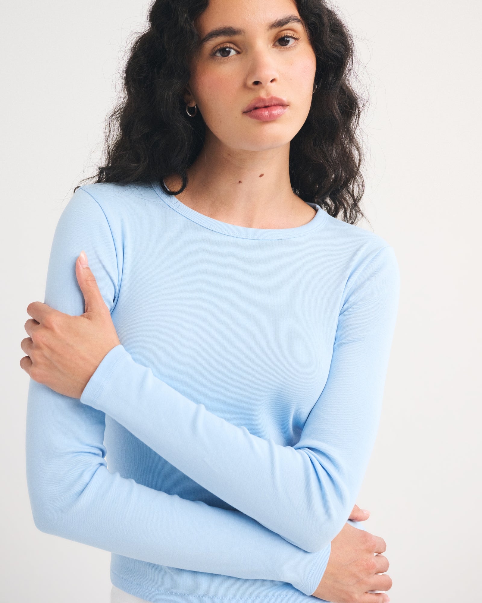 Abercrombie Long-Sleeve Tuckable Jersey Baby Tee