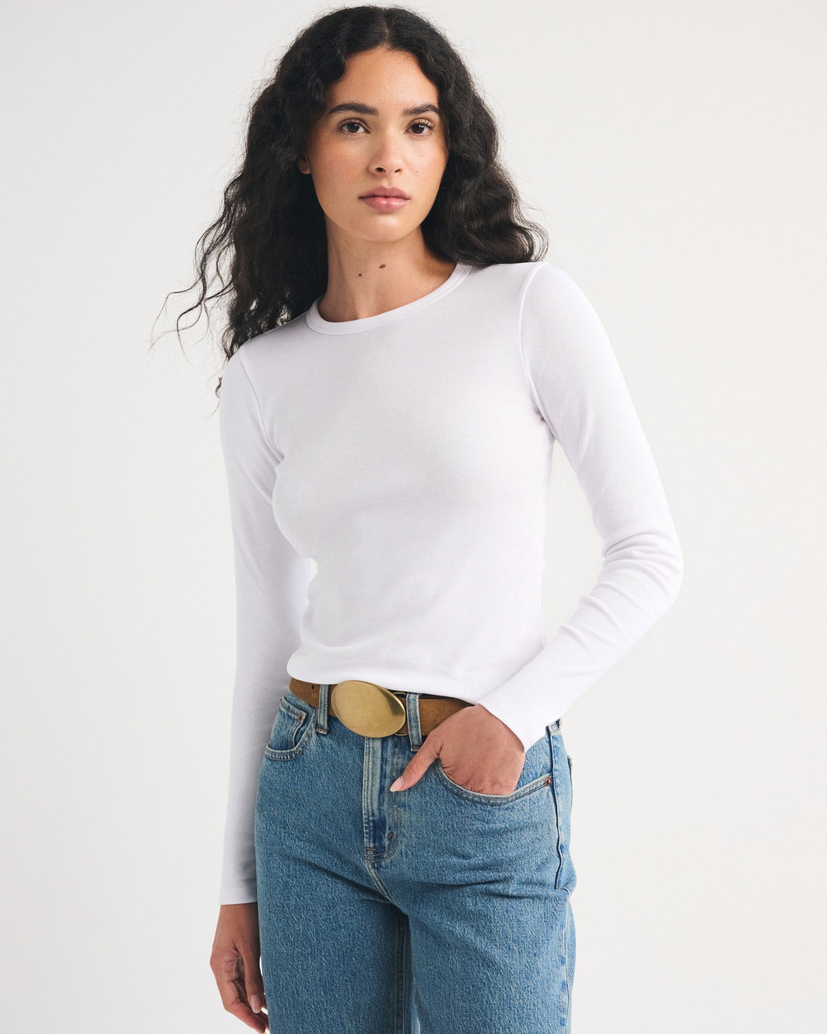 Abercrombie Long-Sleeve Tuckable Jersey Baby Tee