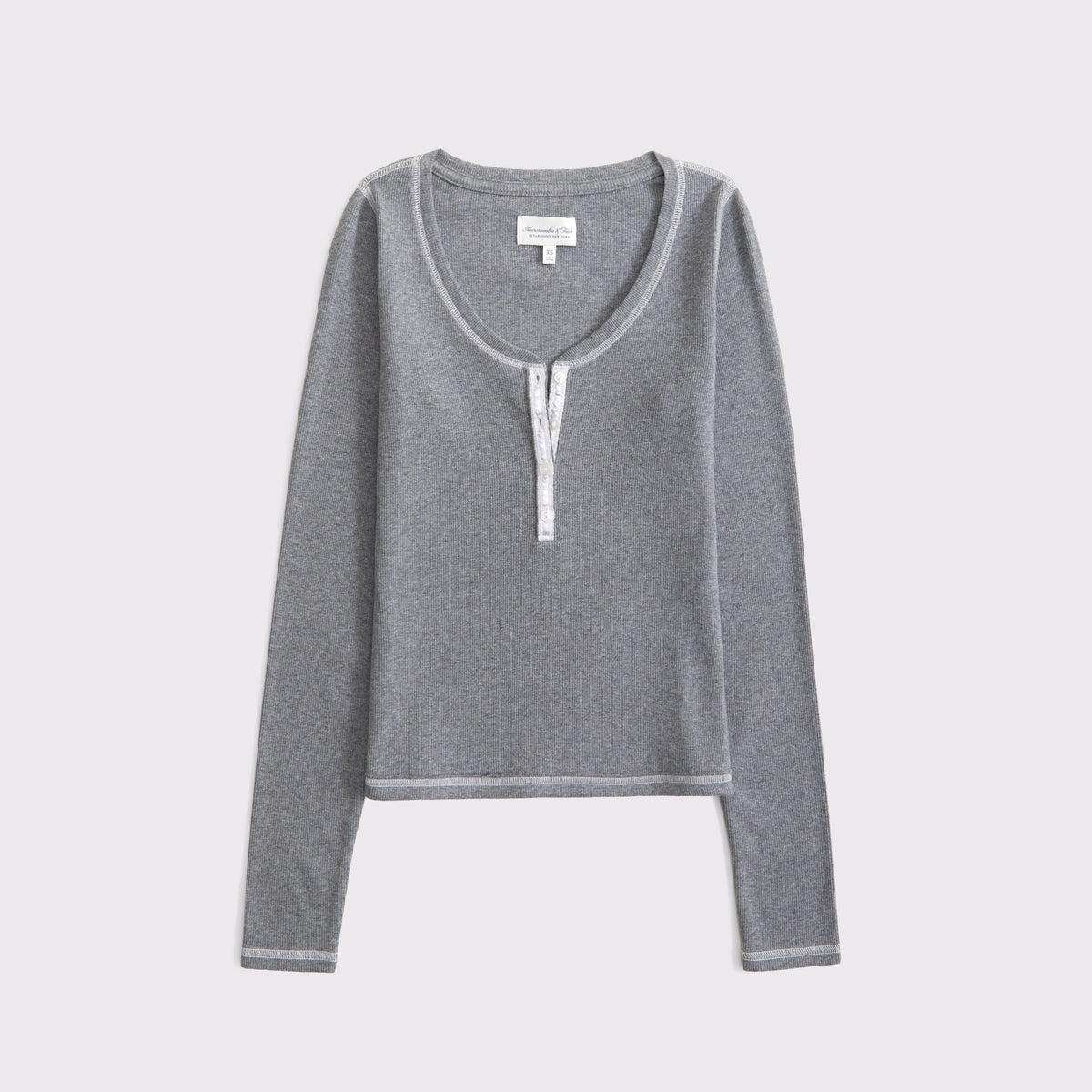 Abercrombie Long-Sleeve Rib Henley