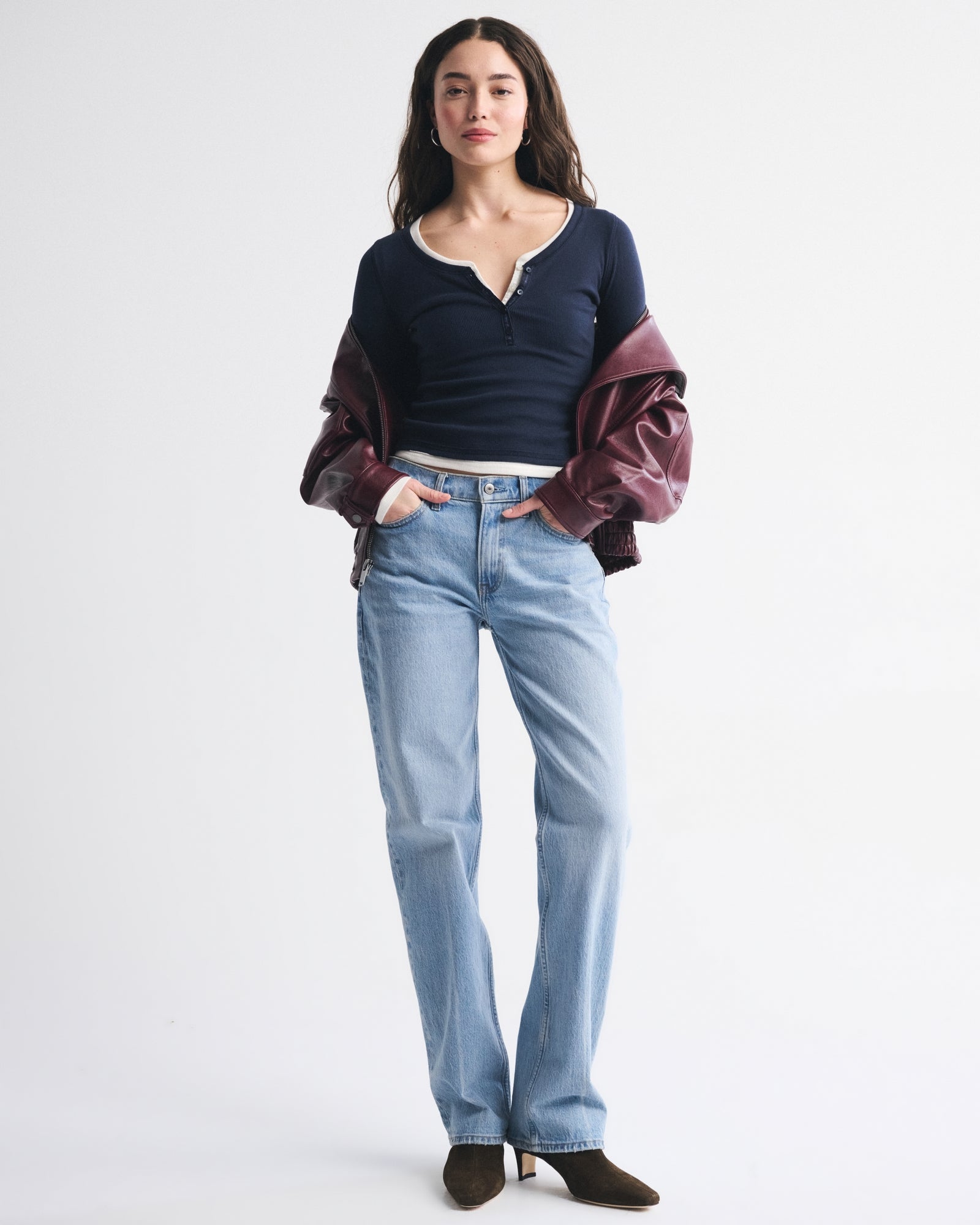 Abercrombie Long-Sleeve Rib Henley