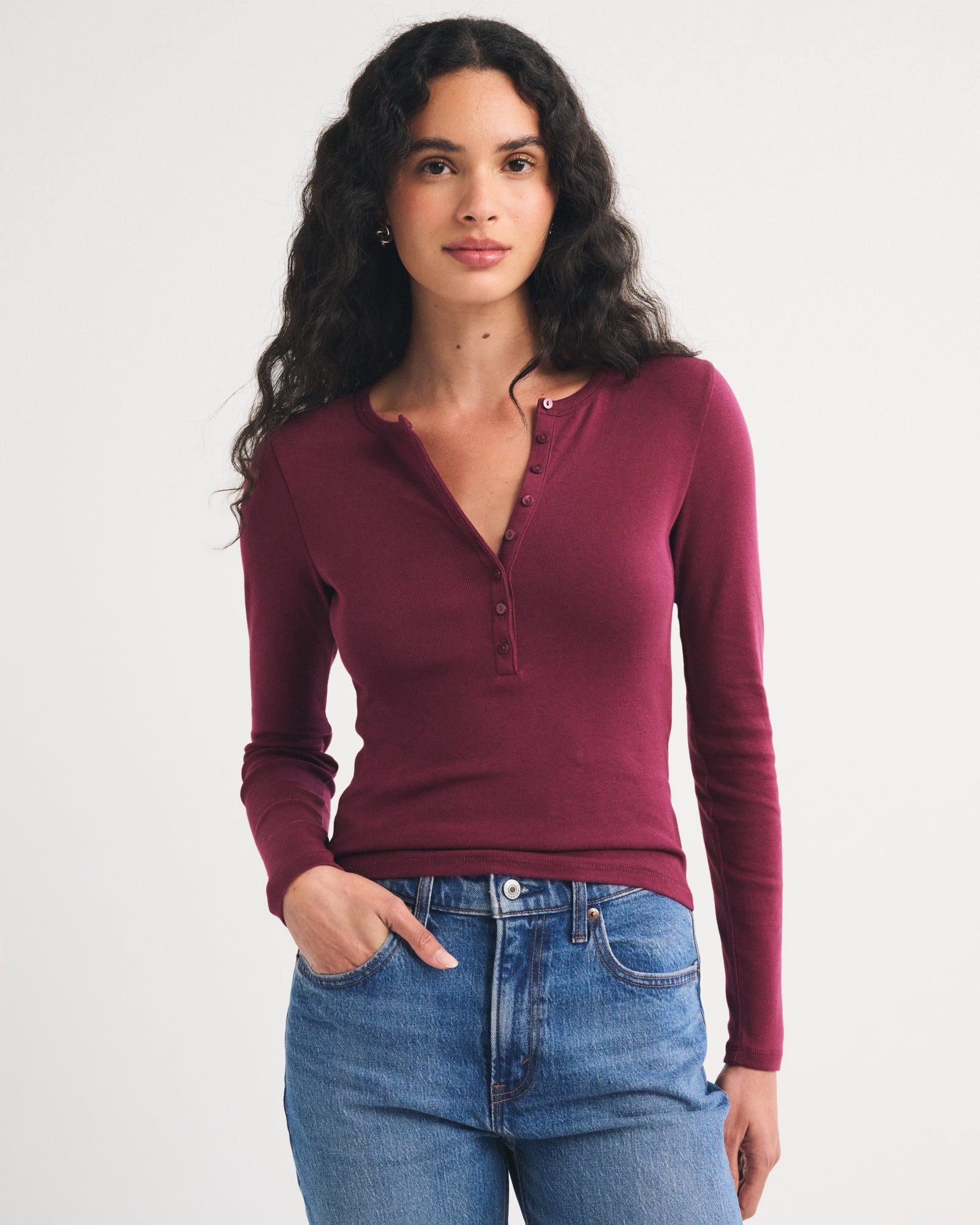 Abercrombie Long-Sleeve Henley