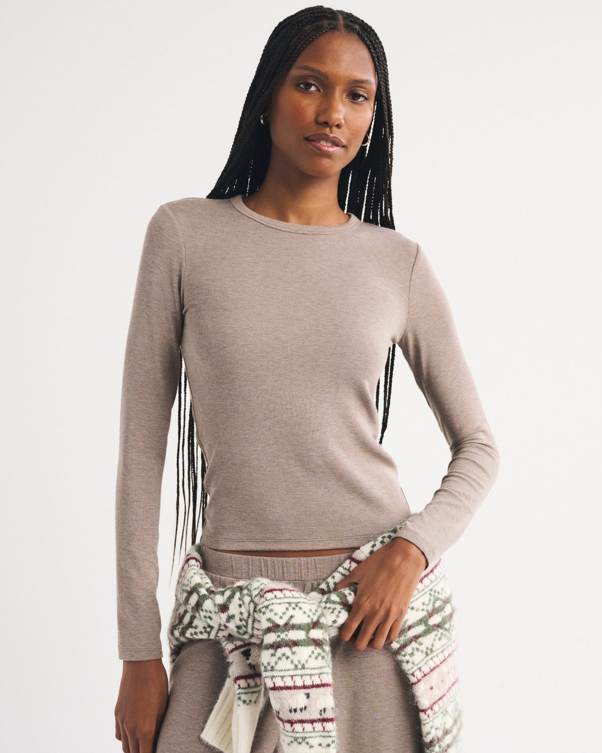 Abercrombie Long-Sleeve Modal-Blend Lounge Tee