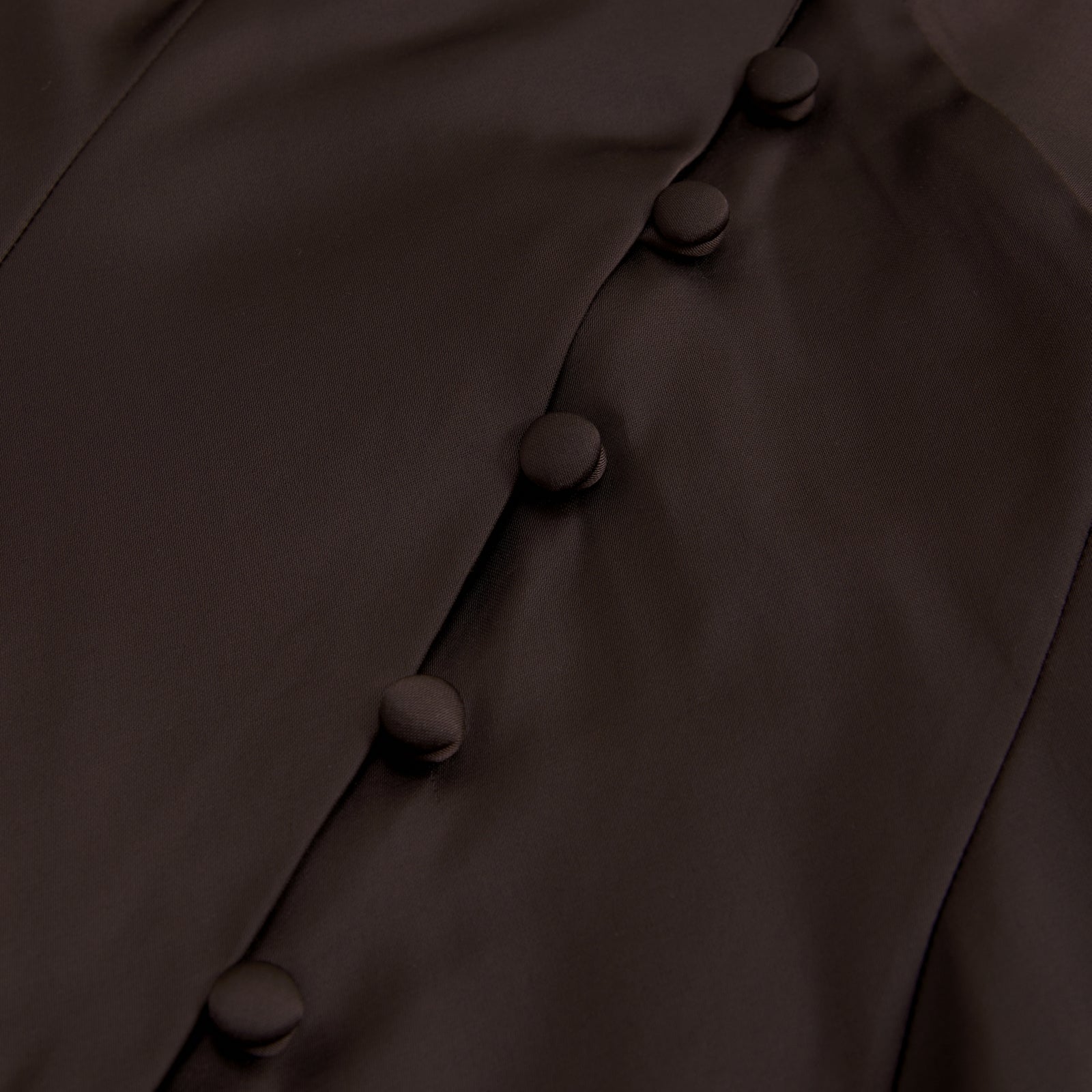 Abercrombie Lace-Trim Satin Button-Up Blouse