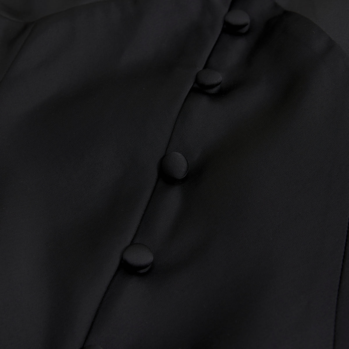 Abercrombie Lace-Trim Satin Button-Up Blouse