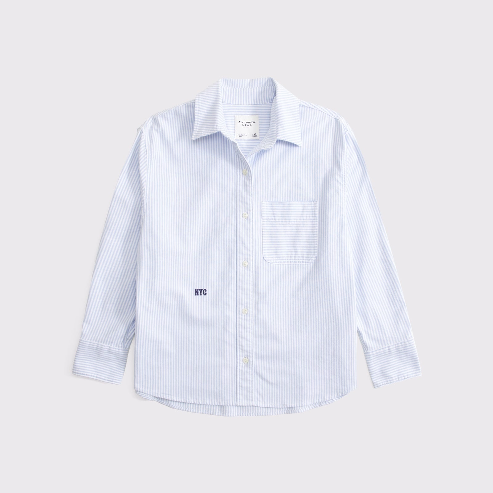 Abercrombie Abbode Oversized Embroidered Oxford Shirt