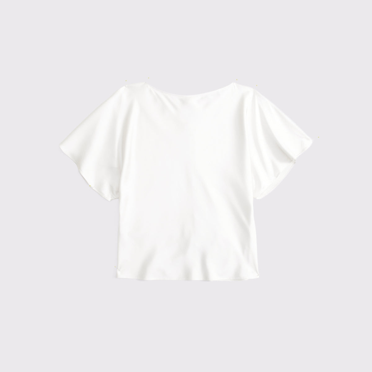 Abercrombie Satin Flutter Sleeve Slash Top