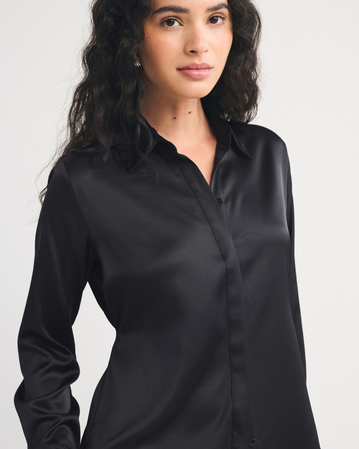 Abercrombie Satin Button-Through Shirt