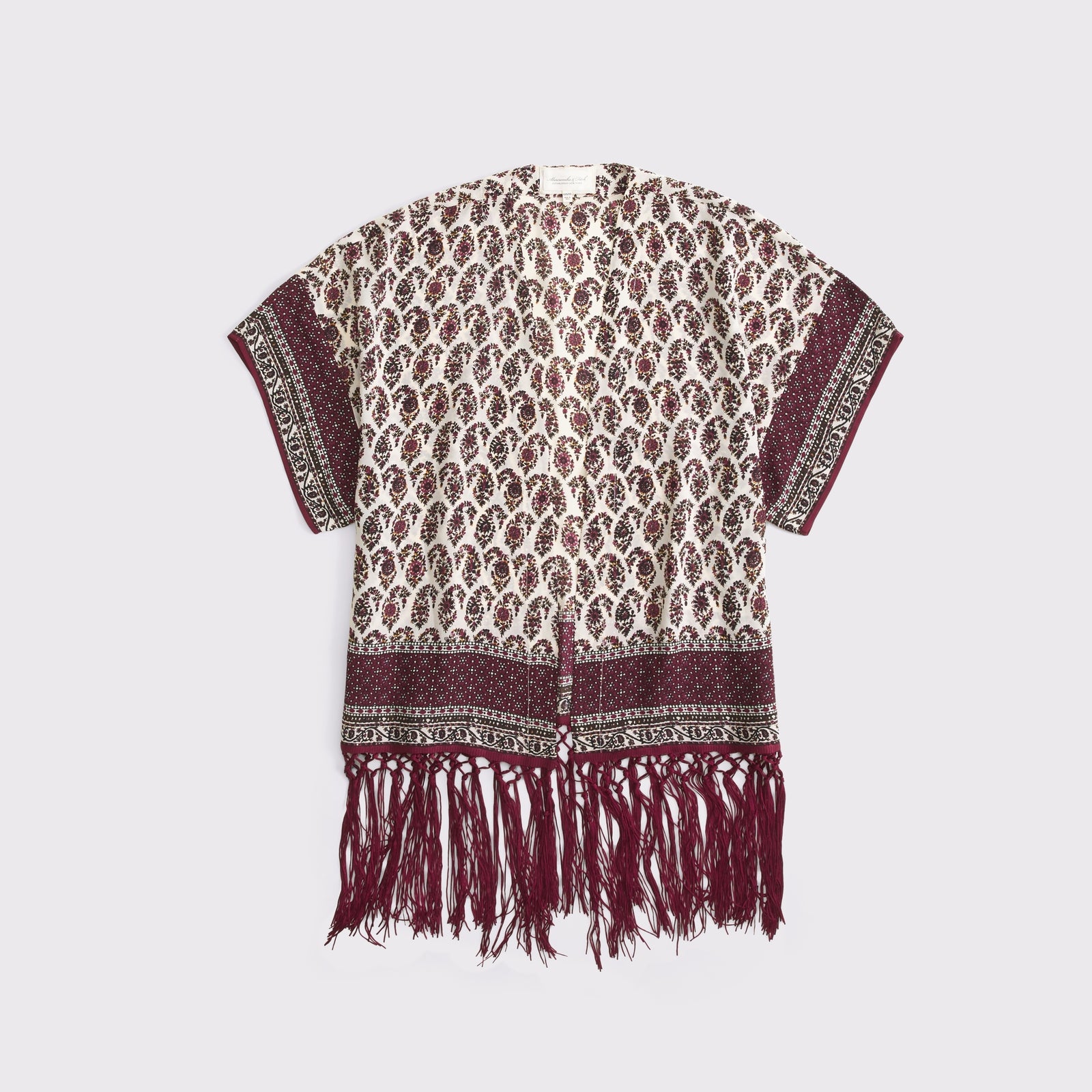 Abercrombie Embroidered Fringe Shawl