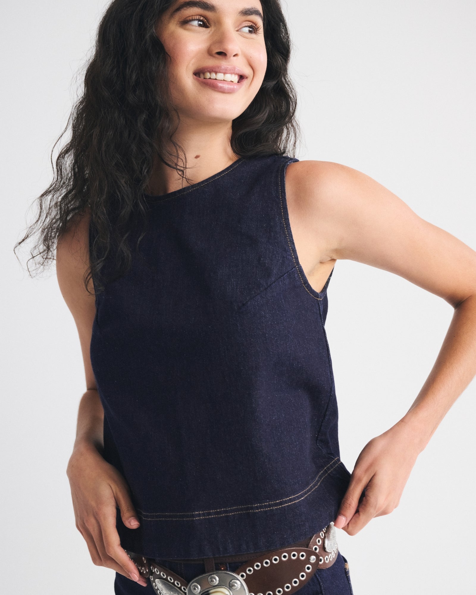 Abercrombie Denim Shell Top
