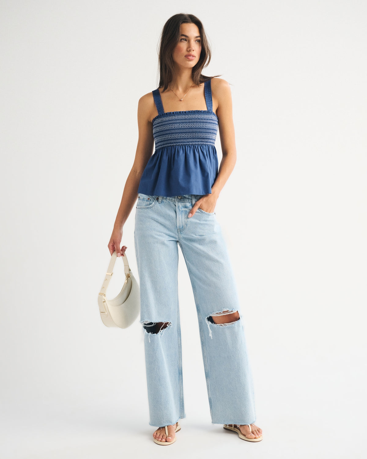 Abercrombie 2-in-1 Convertible Smocked Top