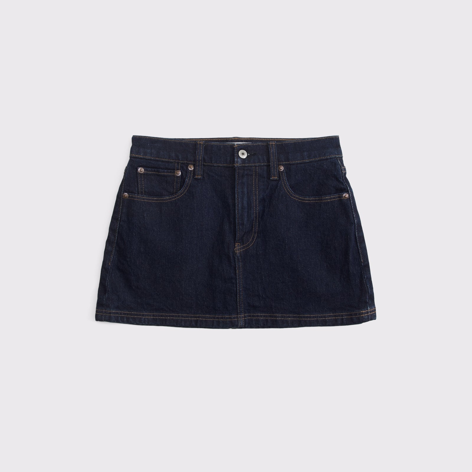 Abercrombie Mid Rise 5-Pocket Denim Mini Skort