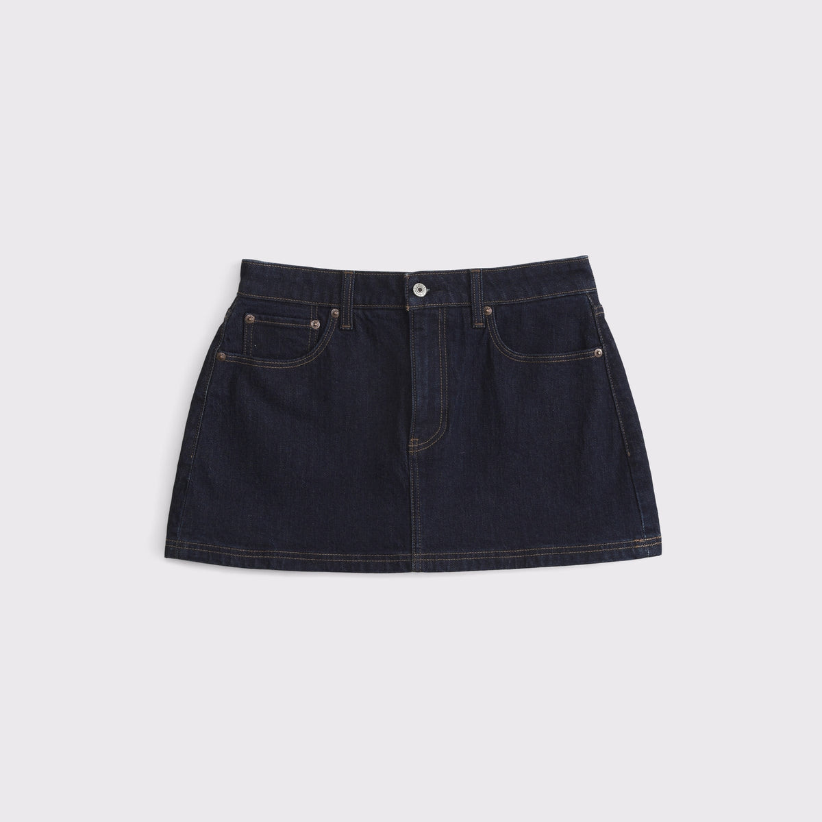 Abercrombie Curve Love Mid Rise 5-Pocket Denim Mini Skort