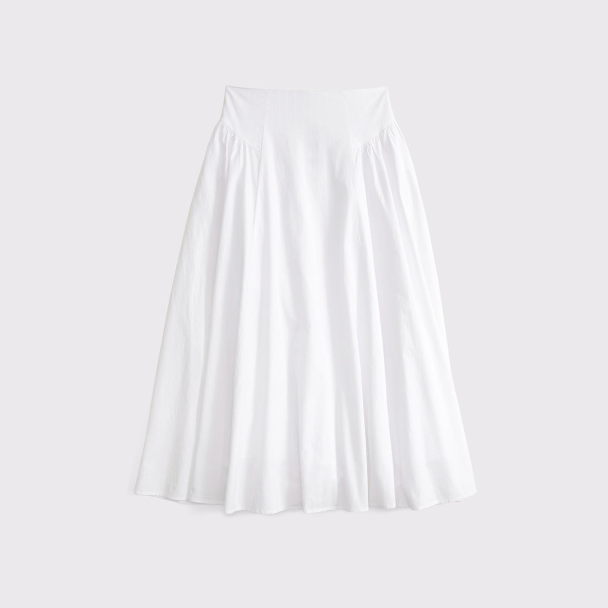 Abercrombie A&F Dylan Poplin Ultra High Rise Midi Skirt