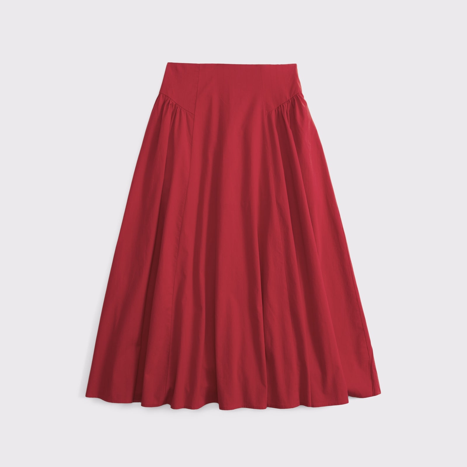 Abercrombie A&F Dylan Poplin Ultra High Rise Midi Skirt