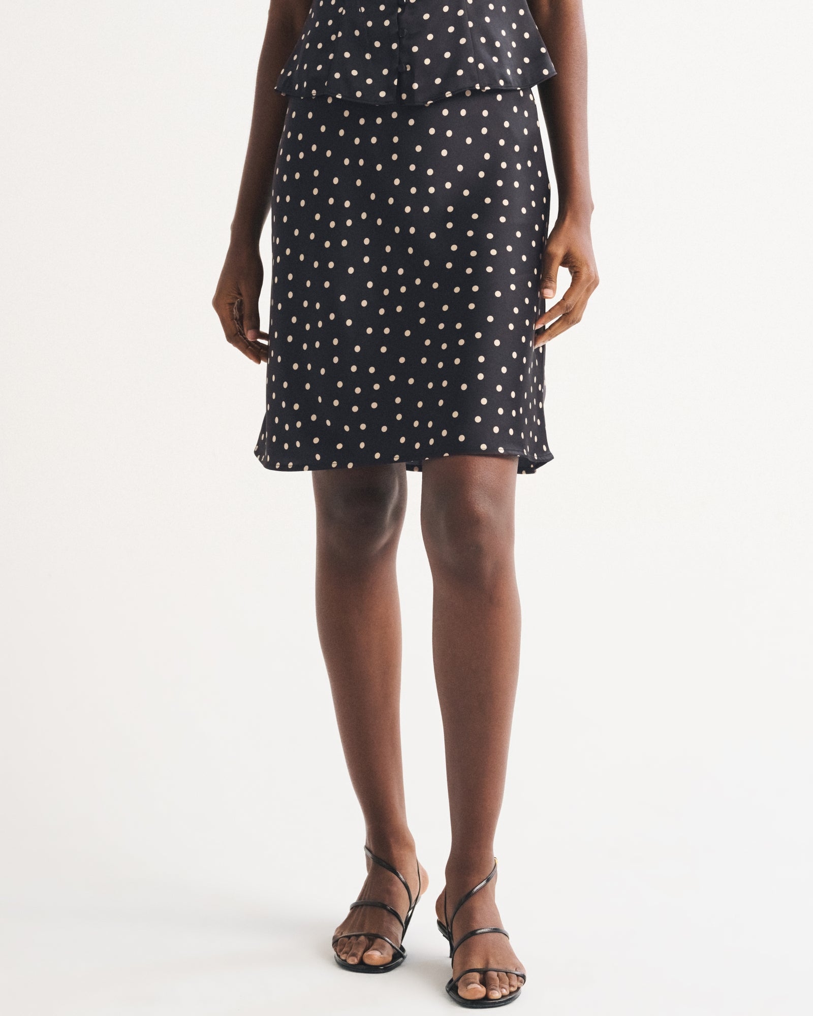 Abercrombie Satin Knee-Length Midi Skirt