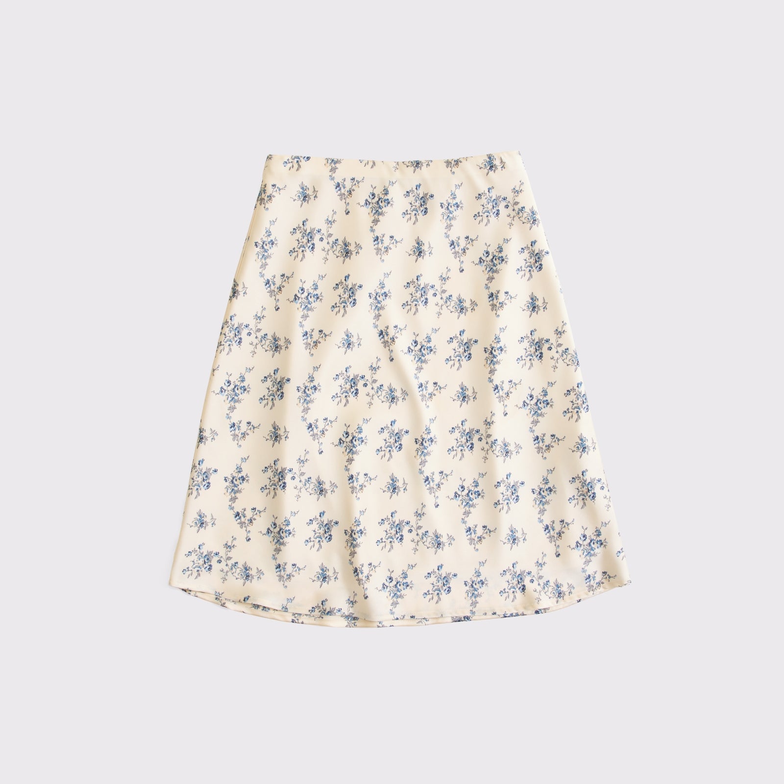 Abercrombie Satin Knee-Length Midi Skirt
