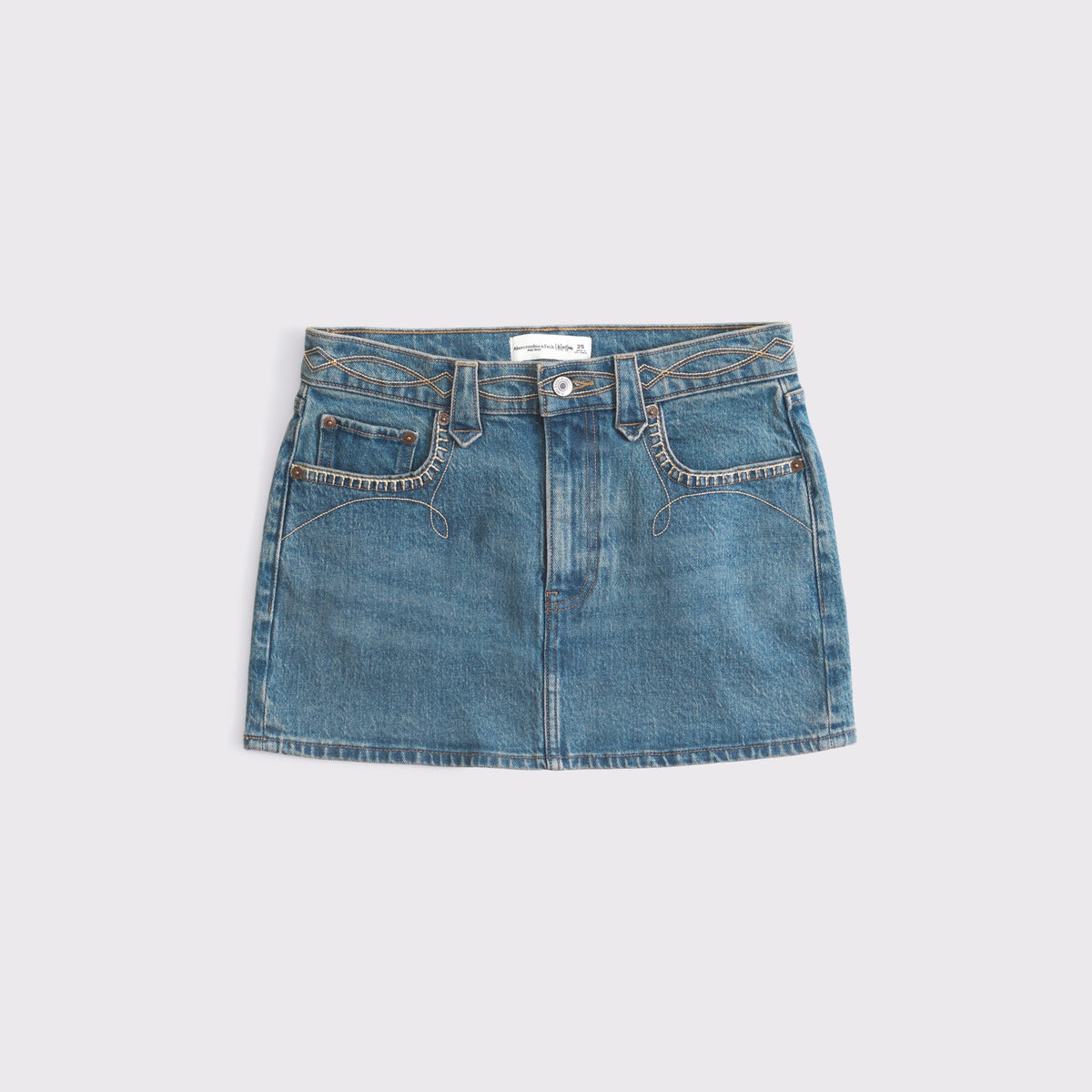 Abercrombie Mixed Fabric Denim Mini Skirt