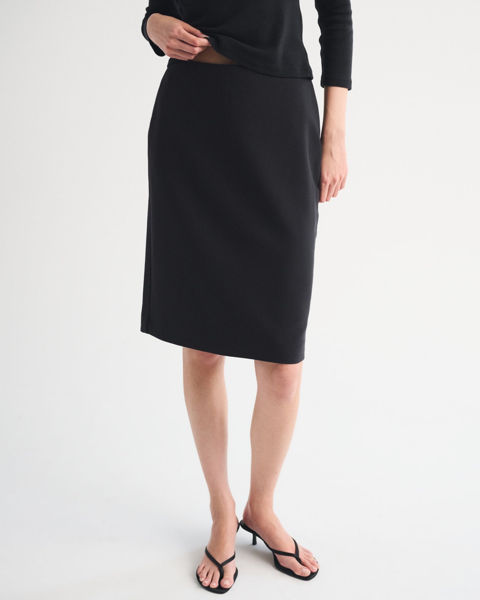 Abercrombie High Rise Pencil Midi Skirt