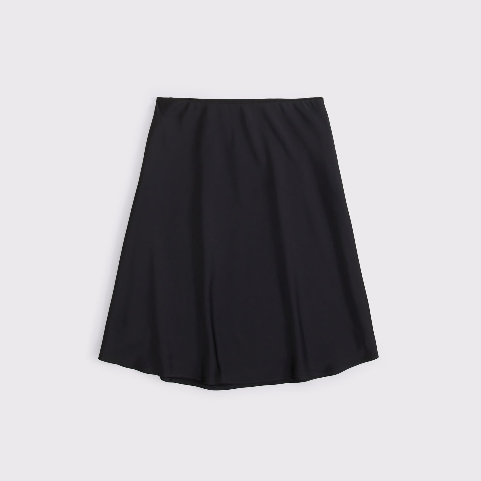 Abercrombie High Rise Satin Midi Skirt