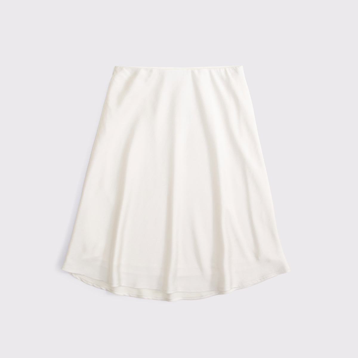 Abercrombie High Rise Satin Midi Skirt