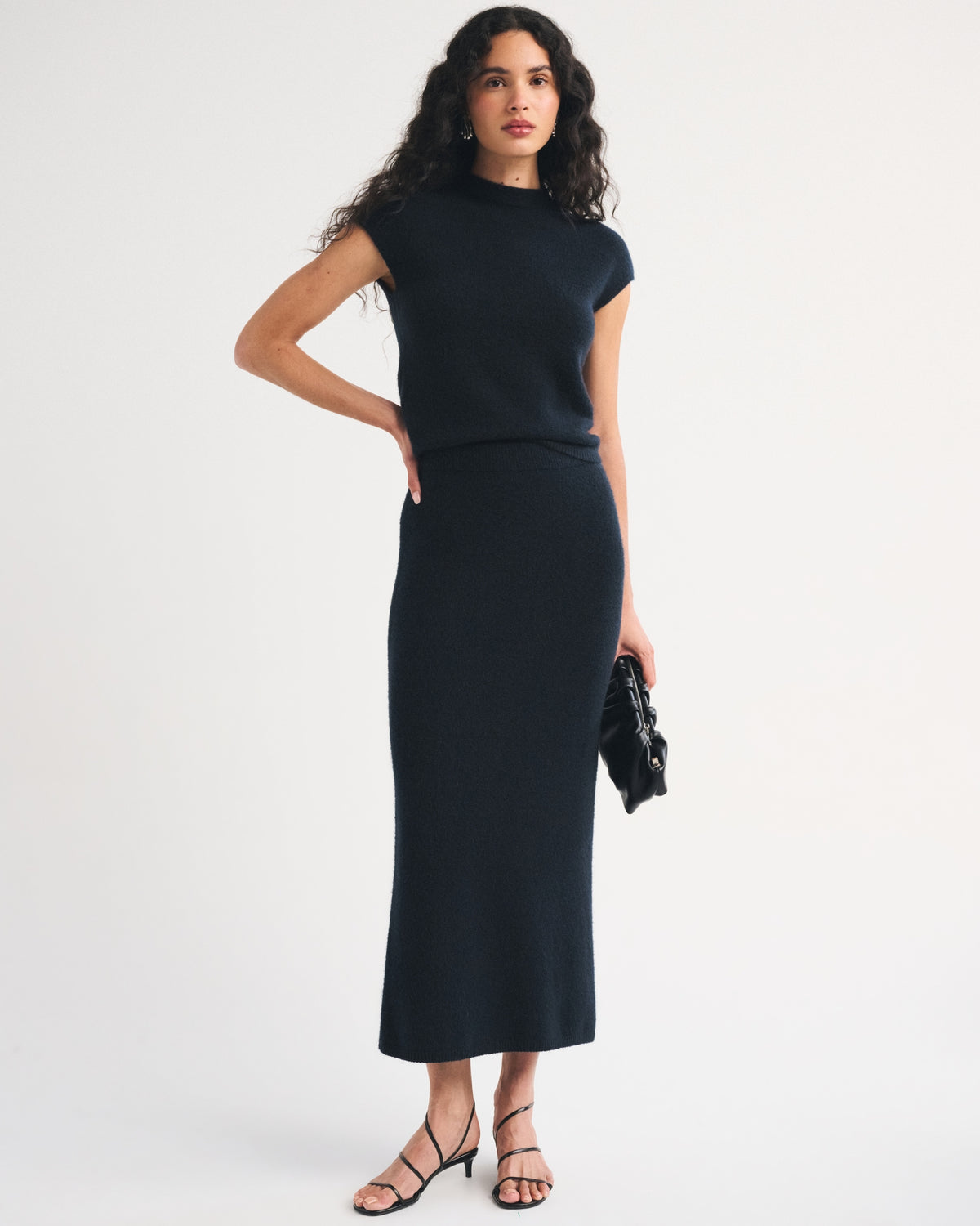 Abercrombie Merino Wool-Blend High Rise Sweater Maxi Skirt
