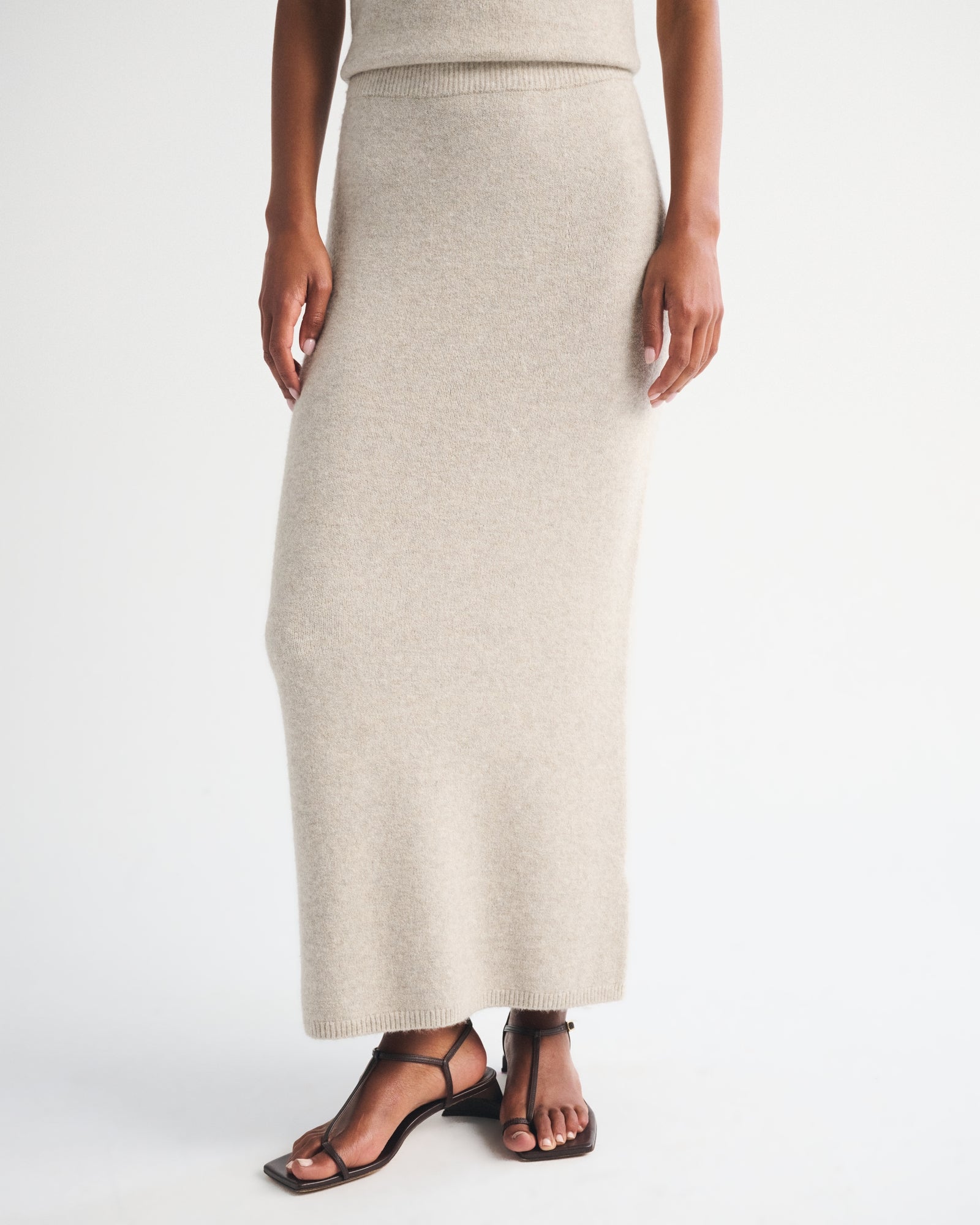 Abercrombie Merino Wool-Blend High Rise Sweater Maxi Skirt