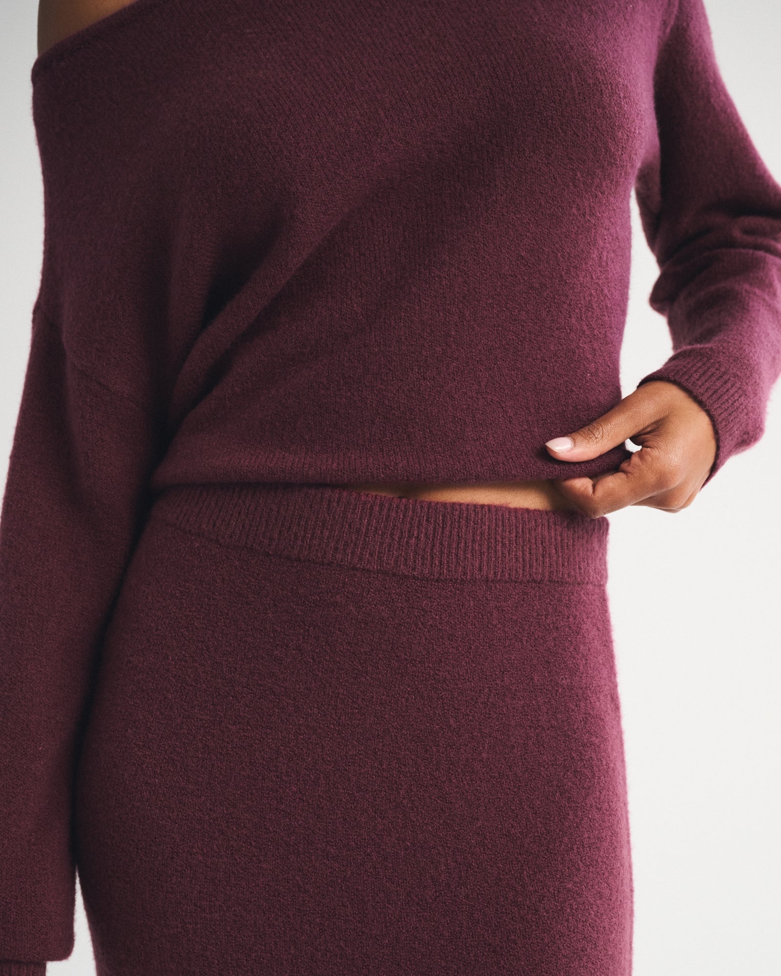 Abercrombie Merino Wool-Blend High Rise Sweater Maxi Skirt