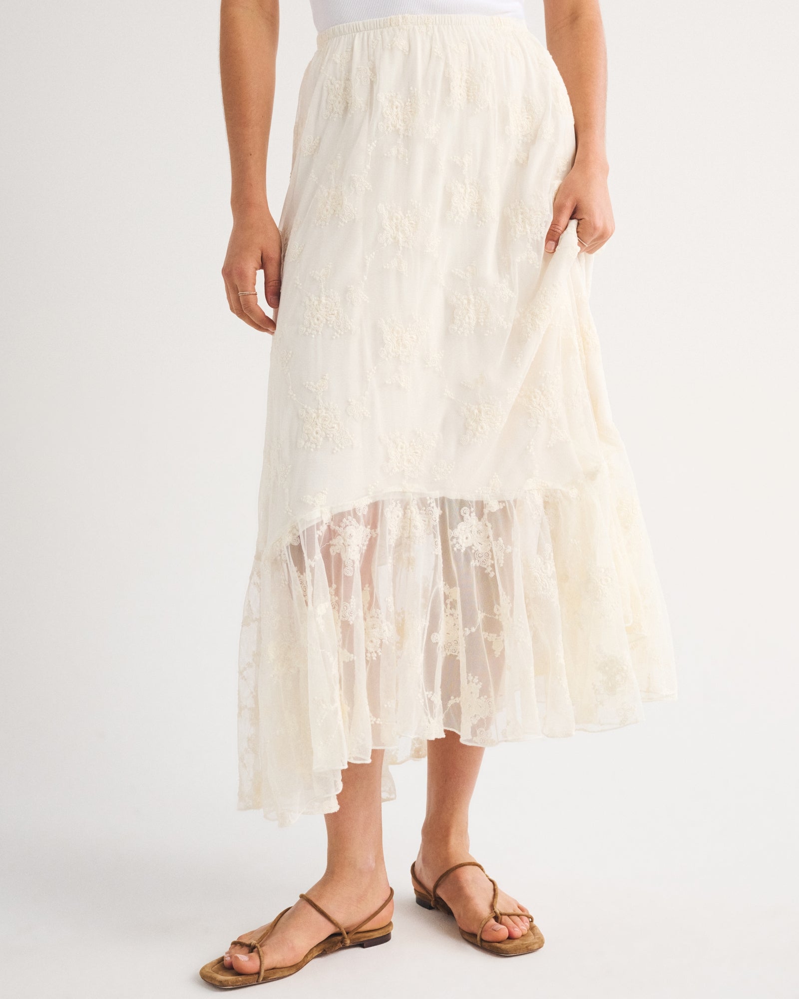 Abercrombie Embroidered Maxi Skirt